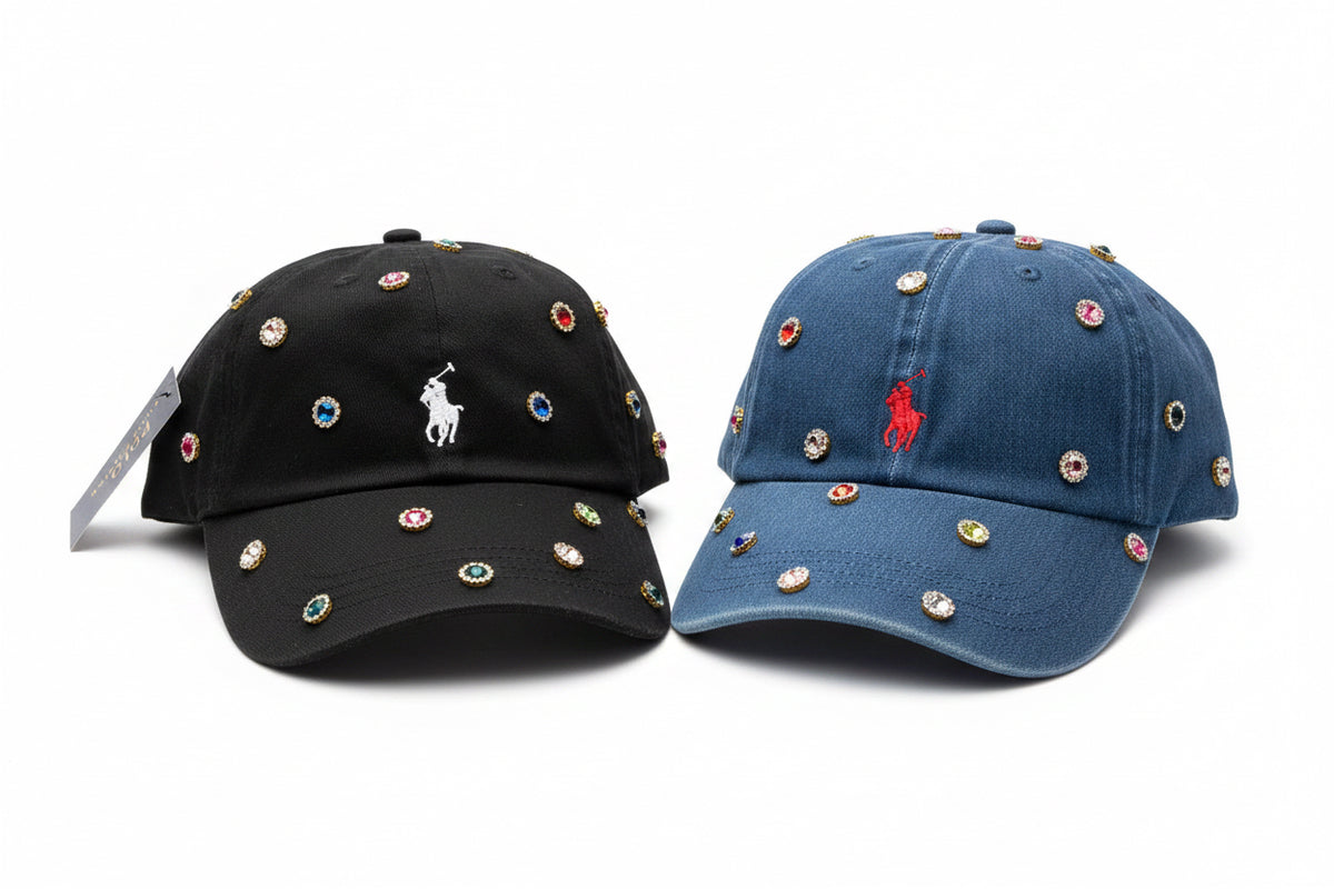 Basic Baddie Bling Black Polo Hat