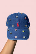 Basic Baddie Bling Denim Polo Hat